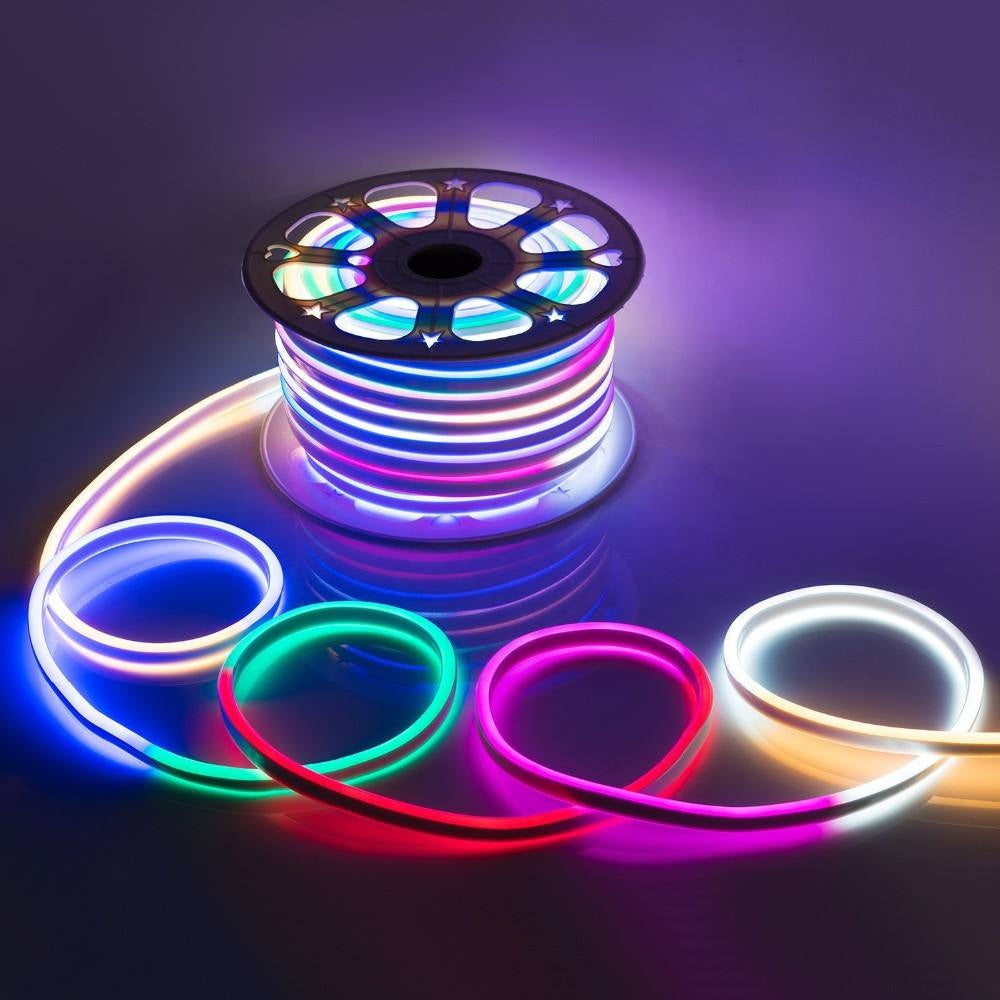 AC 220V RGB Neon Flex – Silicone IP67, No Driver Needed, 50M Run