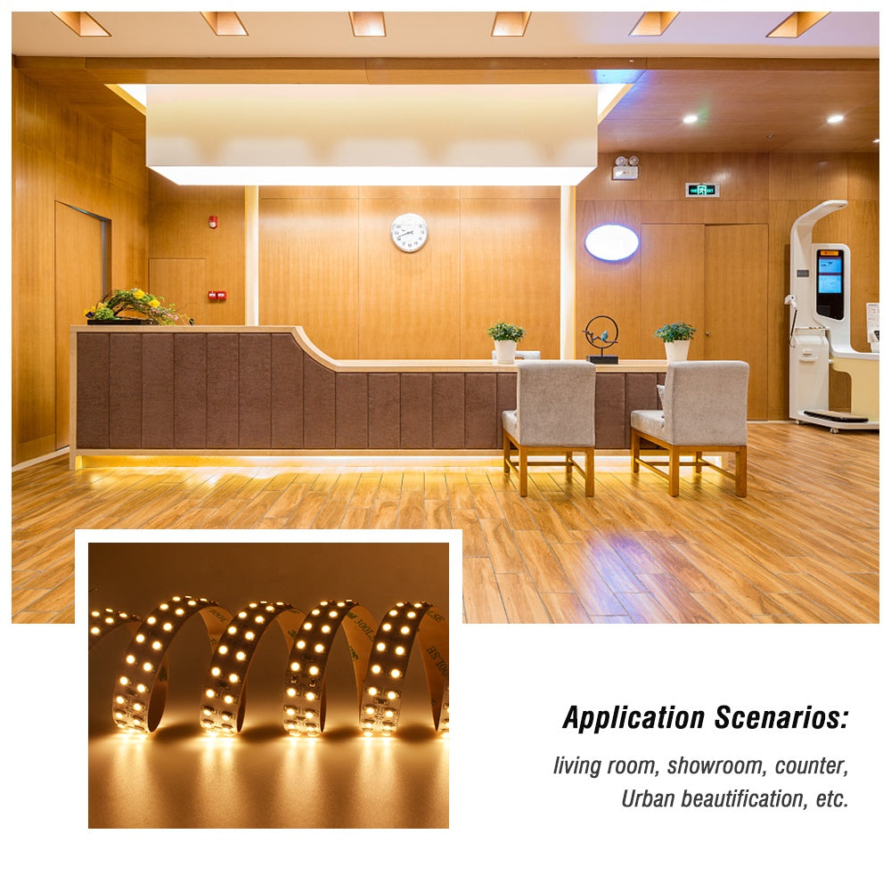 24V Dual-Row LED Strip 240 LEDs/M – High Brightness 1820LM for Signage