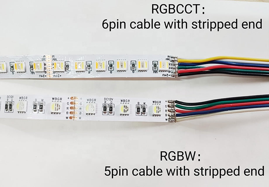 24V RGBWW LED Strip 96LEDs/M – 5-in-1 5050 Chip, CRI>90 for Luxury Homes