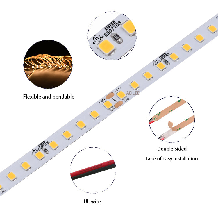 24V LED Strip 144LEDs/M – 200LM/W High Efficiency for Retail & Office