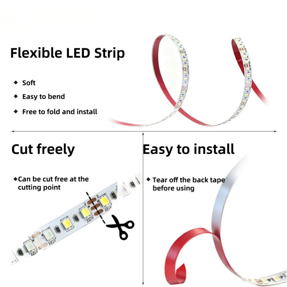 12V CCT Tunable White LED Strip – 2700K to 6000K for Hotel Bathrooms