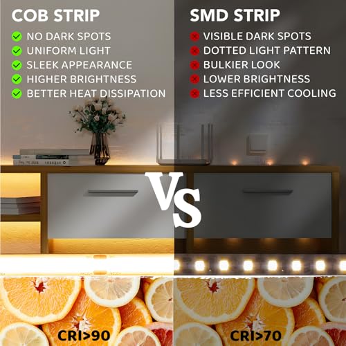 24V COB LED Strip 528 LEDs/M – Dot-Free Linear Light for Hotel Cove